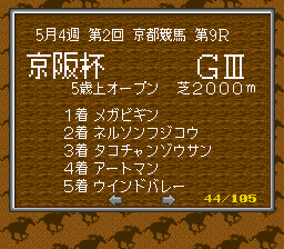 スーパーファミコンソフト ウイニングポスト2・名作スーファミを